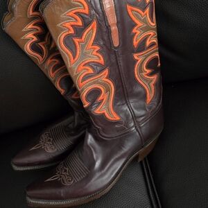 Lucchese Chocolate Leather Boots